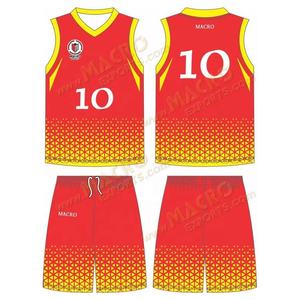 Ensemble de maillots de basket-ball sans manches pour hommes, vêtements de sport d'équipe ajustés et ajustés, tissu confortable haute performance, avec motif de sublimation personnalisé - Product Image 4