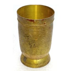 Vasos de vidrio de cobre para decoración del hogar Cristalería pulida con textura martillada de proveedor indio a un precio económico - Product Image 3