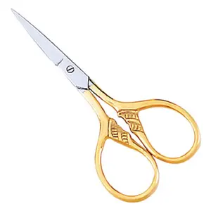 专业定制标志最佳高品质箭点不锈钢金色涂层角质层剪刀美甲指甲剪刀