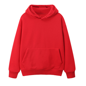Sudadera con capucha polar canguro de manga larga de color sólido de un solo color para hombres con sudadera con logotipo bordado personalizado - Product Image 4