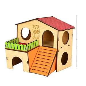 Casa de Madera para Pájaros Flip YA-018, Dos Pisos, Diseño Animal, Mediana, 15x13x15cm - Product Image 1