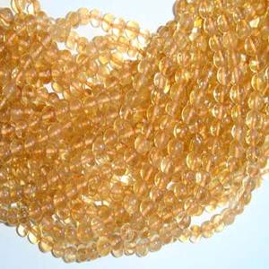 Pierres précieuses pour la fabrication de bijoux, boules rondes en Citrine naturelle, taille de 4mm, brin de 13 pouces, prix en gros, bricolage, livraison gratuite - Product Image 1