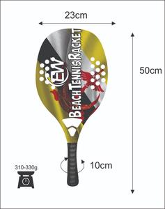 Raquettes de beach tennis et raquettes de paddle/Padel sur mesure avec poignée en fibre de carbone, face de 22 mm, poids 320-340 g - Logos et combinaisons de couleurs - Product Image 2