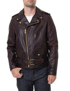 Al por mayor mejor calidad hombres moto estilo Real chaqueta de cuero - Product Image 1