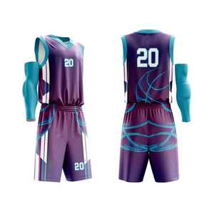 Combinaison de coton et de polyester uniforme de basket-ball respirant de haute qualité - Product Image 1