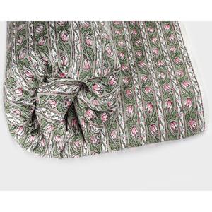 Soft Cotton Floral Block Print Indian Robe Fabric 100% Cotton Sewing Theme by the Yard Lightweight Bags Covers <b>Boy's</b> Clothing - Product Image 3