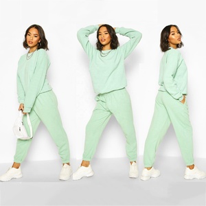 Prix de gros Survêtements pull-over en jersey pour femme, sport décontracté, polyester, légers, coupe ample - Product Image 1