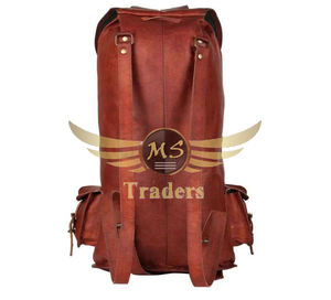 Mochila de estilo, cómoda bolsa de cuero para senderismo al aire libre, mochila de alta densidad con color de cuero real, mochila resistente y Vintage - Product Image 4