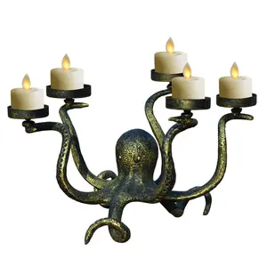 Aangepaste High End Private Octopus Kaarshouder Europese En Amerikaanse Octopus In Metalen