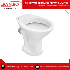 Inodoro de Cerámica Anglo-India de Una Pieza, Montado en el Suelo, Alargado, con Doble Descarga, Opciones de Sifón en P y S, para Uso en Baños - Product Image 2