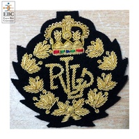 Parche Bordado Personalizado OEM Ralph Bullion con Lentejuelas Cosidas, Material Ecológico de Alambre Francés, 3D, Sin Níquel, Personalizado