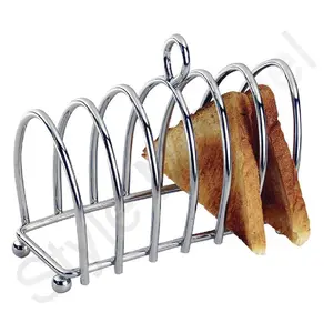 Roestvrij Staal Brood Houder Rack Keuken Voedsel Organizer Brood Rack Voor 6 Metalen Toast Houder Brood Houder