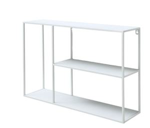 ตู้หนังสือและชั้นวางโชว์สีขาวที่ดีที่สุดพร้อมไม้และงานฝีมือโลหะตู้ห้องนั่งเล่นเฟอร์นิเจอร์สำหรับตกแต่งบ้าน - Product Image 1