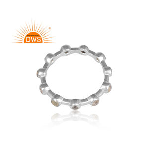 โอปอลเอธิโอเปียและพลอยบุษราคัมสีขาวหกเหลี่ยมออกแบบปรับ925เครื่องประดับแหวนเงินผู้ผลิตเครื่องประดับของขวัญของผู้หญิง - Product Image 3