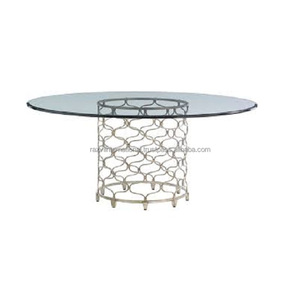 Mesa de centro moderna de granja con marco de metal plateado, muebles para el hogar para uso en apartamentos y oficinas - Product Image 3