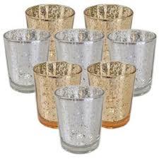 <b>Candle</b> Holders Speckled Gold Votive Holders <b>Gift</b> <b>Set</b> Centerpieces Mercury Glass Tealight Holders for Birthday restaurants - Product Image 5