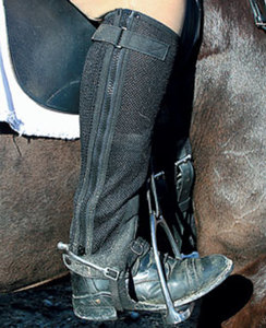 ขี่ม้าสวมพรีเมี่ยมสีน้ำตาลหนังม้าขี่ครึ่ง Chaps,ชายและหญิงแฟชั่นตะวันตก - Product Image 6