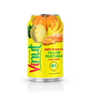 330ml Can VINUT Yellow Vegetable Juice Drink Pineapple Carrot Banana Pear and Pumpkin juice Manufacturer Directory