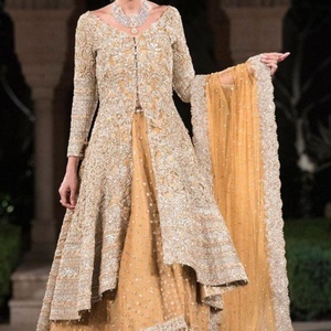 Lehenga superior acampanado con Dupatta pesada y trabajo de bordado Zardozi 2025 elegante vestido de boda y fiesta étnico tradicional - Product Image 1
