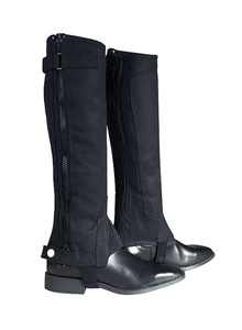 Half Chaps de cuero genuino Premium para hombres y mujeres Ropa ecuestre con estilo occidental de moda para montar a caballo - Product Image 2