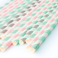 Pailles en papier colorées de haute qualité et écologiques MIT pour fêtes, restaurants et Noël - Design moderne pour usage intérieur/extérieur