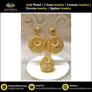 Pendientes Africanos de Diseño para Mujer, Color Dorado, Regalo de Boda, Compromiso, Fiesta - Product Image 4