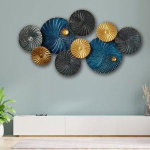 Monde Décor De Paon En Métal Mur Art - Product Image 6