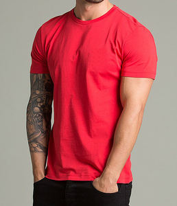Camiseta de manga corta con cuello redondo informal para hombre, novedad de 2024, ligera, de secado rápido, Color sólido, tejido no tejido personalizado en blanco - Product Image 4