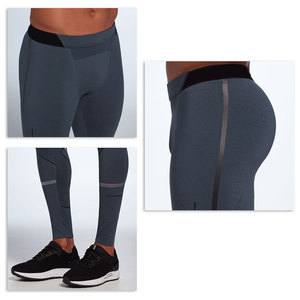 Custom Logo <strong>Low</strong> <strong>Rise</strong> High Impact Work Out Fitess Gym Sports <strong>Leggings</strong> for Men - Product Image 5