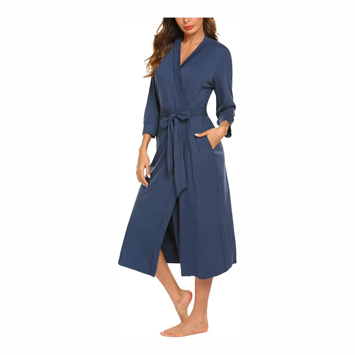 Women Robes Long Knit Bathrobe Soft Robe Casual Ladies Loungewear for women