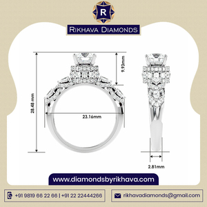 Elegante anillo solitario de oro blanco de 10 quilates Diamante puro con pureza de metal Anillos de diamantes elegantes - Product Image 2