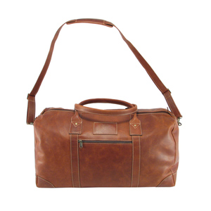 Sac de voyage Weekender personnalisé en cuir véritable pour homme Toile cirée en cuir PU avec compartiment à chaussures Sac de voyage Weekender - Product Image 4