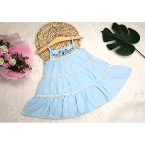 Vestidos informales sin mangas para niñas, algodón, hechos en Vietnam - Product Image 3