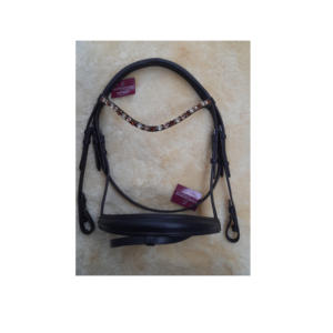 สายบังเหียนหนังม้าประดับคริสตัลวิบวับแผ่นรองนิ่มดีไซน์ใหม่สำหรับนักขี่ม้ากีฬาขี่ม้า - Product Image 1