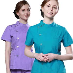 Conjunto de ropa de hospital para mujeres y hombres, set de ropa de diseño a la moda de estilo europeo y ajuste delgado para médicos, matorrales dentales, salón de belleza - Product Image 4