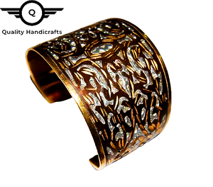 Pulsera de cobre martillado Vintage Chapado en cobre antiguo, brazalete de Metal de latón, fabricante de la India, artesanía de calidad, venta al por mayor - Product Image 6