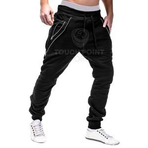 Pantalon de sport coupe étroite pour homme Pantalon de survêtement avec logo personnalisé en coton avec poche zippée Pantalon de survêtement taille haute imprimé de grande taille Style décontracté Gris - Product Image 6