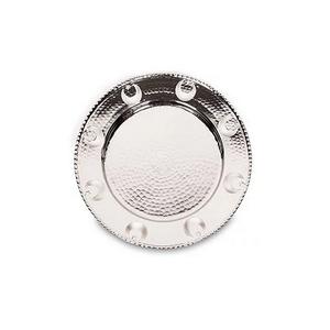 Assiette de présentation en aluminium martelé avec couleur argent de haute qualité sous l'assiette de présentation pour un usage domestique et en restaurant - Product Image 4