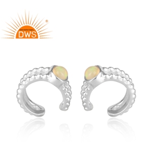 พลอยโอปอลสีเงินสเตอร์ลิงทำด้วยมือ925สำหรับเป็นของขวัญสำหรับคอลเลกชันวินเทจของเธอ - Product Image 2