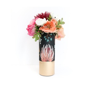 Décoration minimaliste pour la maison, décoration de bureau, vase à fleurs en laiton, pots à fleurs, vase en métal pour fleurs séchées, décoration de la maison - Product Image 2