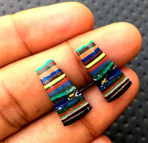 Calsilice arc-en-ciel naturelle lisse forme fantaisie Cabochon dos plat pierre précieuse en vrac belles cabines de fabrication de bijoux - Product Image 2