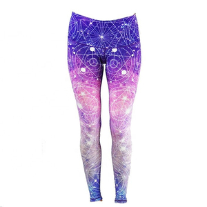 Leggings de yoga décontractés sublimés pour femmes Aw Traders - Respirants, antibactériens, taille haute, polyester/spandex, toutes saisons - Product Image 1