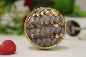 Pure <b>Copper</b> & Brass <b>Door</b> <b>Knobs</b> in Circular Shape With Molded Brass Hardware & Kitchen Furniture Drawer <b>Knobs</b> Tradnary Sambhal - Product Image 2