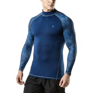 Custom Made Men's Fight Training Rash Guard-Spandex/Polyester Anti-Bacterial & Quick Dry <b>Long</b> <b>Sleeve</b> - Product Image 4
