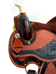 Juego de tachuelas de sillín de caballo occidental de carreras de barril de cuero genuino duradero de primera calidad varios tamaños 14 '-18' varios colores disponibles - Product Image 5