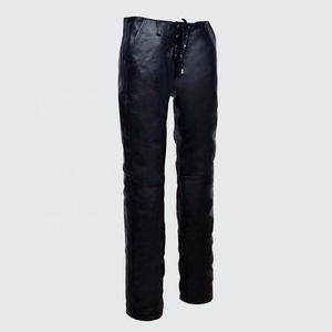 Pantalones con aspecto de cuero negro para mujer, ajustados de Vaqueros cintura alta, con realce de glúteos - Product Image 3