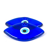 Amulette mauvais œil en verre, accessoire décoratif avec œil bleu