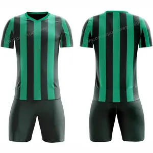 Factory Direct Selling Voetbal Uniform, Custom Print Polyester Mesh Voetbal Jersey Uniformen Nieuwe Model Nieuwste Voetbal Jersey
