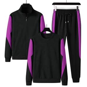 Survêtements 3 pièces unisexe 6XL pour l'hiver 100% coton Jogger Trendy Custom Design Tracksuits Sweatshirts à capuche épais pour hommes - Product Image 1