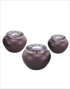 โกศทองเหลืองพิมพ์ลายอุ้งเท้าสำหรับผู้ใหญ่และสัตว์เลี้ยงขี้เถ้า - Product Image 4